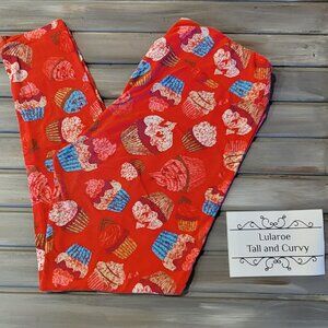 Vintage Style LuLaRoe Cupcakes TC Leggings Tall and Curvy Unicorn Print